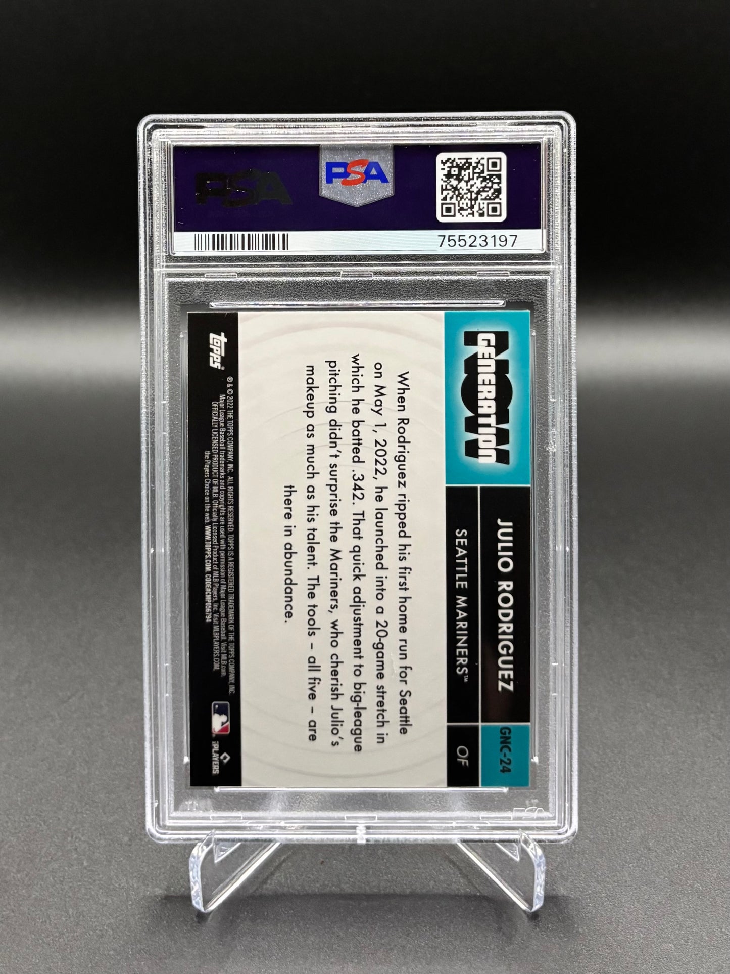 Julio Rodriguez - 2022 Topps Chrome Update Generation Now #GNC-24 PSA 10 GEM MINT