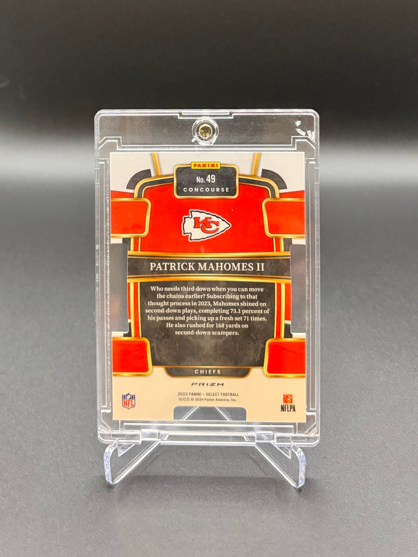 Patrick Mahomes - 2023 Select Prizm Chiefs Silver Prizm #49