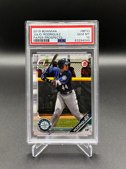 Julio Rodriguez - 2019 Bowman #BP33 Paper Prospects PSA 10 GEM MT