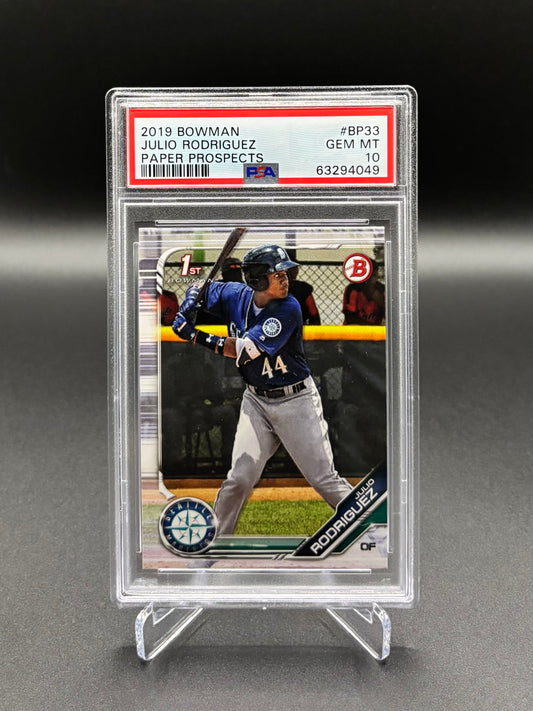 Julio Rodriguez - 2019 Bowman #BP33 Paper Prospects PSA 10 GEM MT