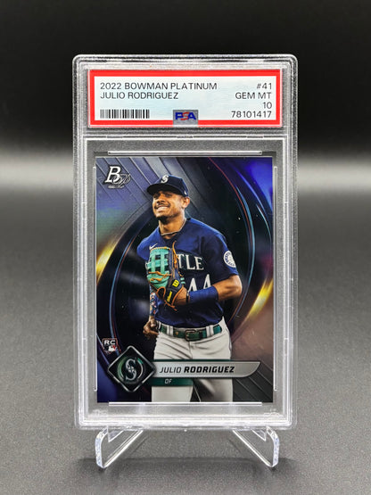Julio Rodriguez - 2022 Bowman Platinum #41 PSA 10 GEM MINT Rookie Card