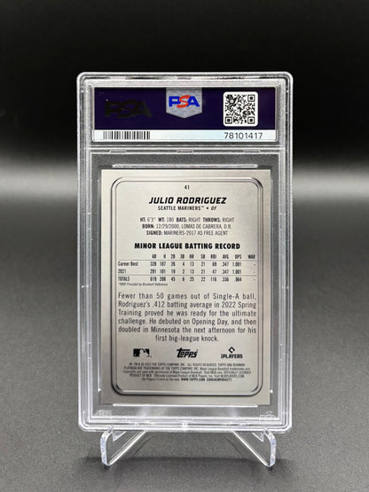 Julio Rodriguez - 2022 Bowman Platinum #41 PSA 10 GEM MINT Rookie Card