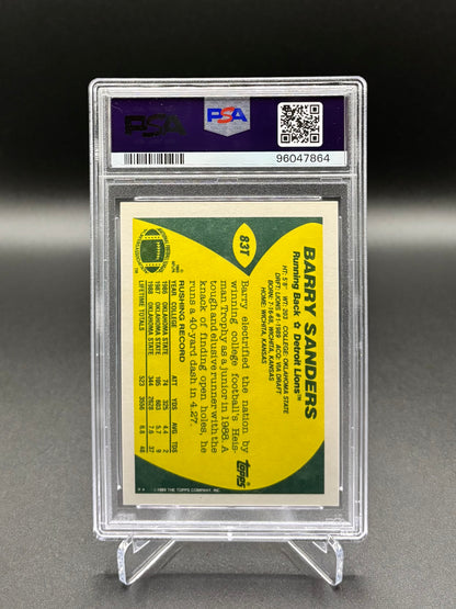 Barry Sanders - 1989 Topps Traded #83T Rookie Card – PSA 8 NM-MT