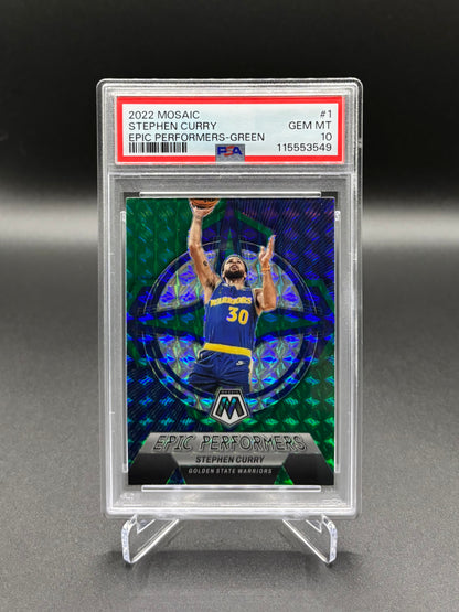 Stephen Curry - 2022 Panini Mosaic Epic Performers  PSA 10