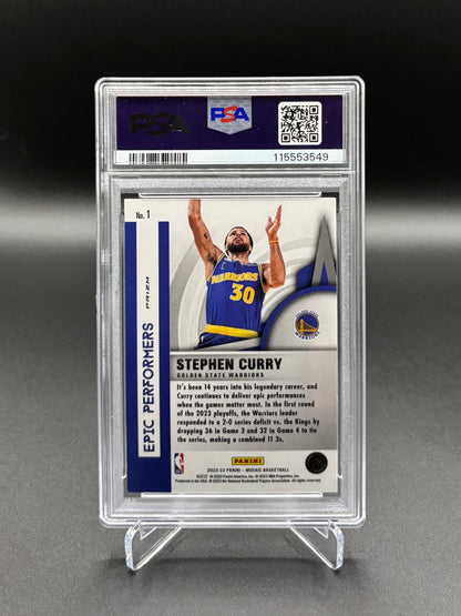Stephen Curry - 2022 Panini Mosaic Epic Performers  PSA 10