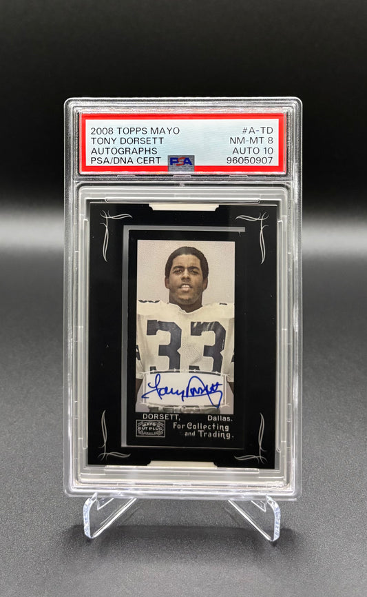 Tony Dorsett - 2008 Topps Mayo Autographs #A-TD — PSA NM-MT 8, Auto 10