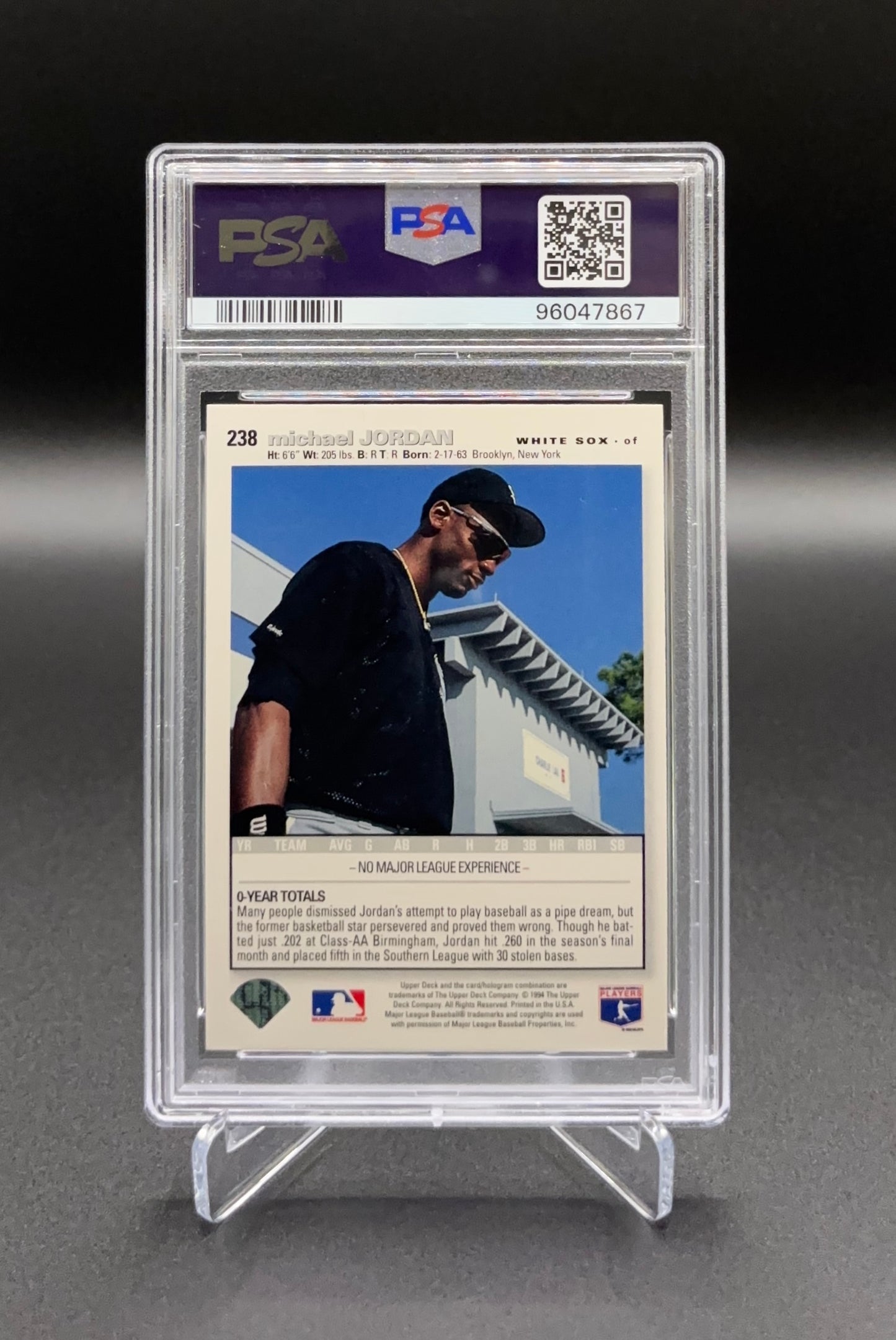 Michael Jordan - 1995 Collector’s Choice SE #238 — PSA 8 NM-MT (Special Edition Baseball Card)