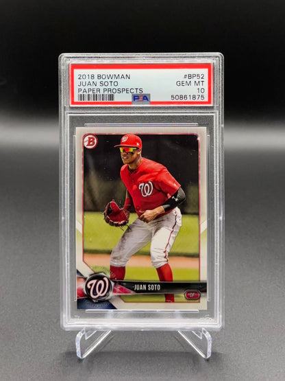 Juan Soto - 2018 Bowman Paper Prospects #BP52 – PSA 10 GEM MINT