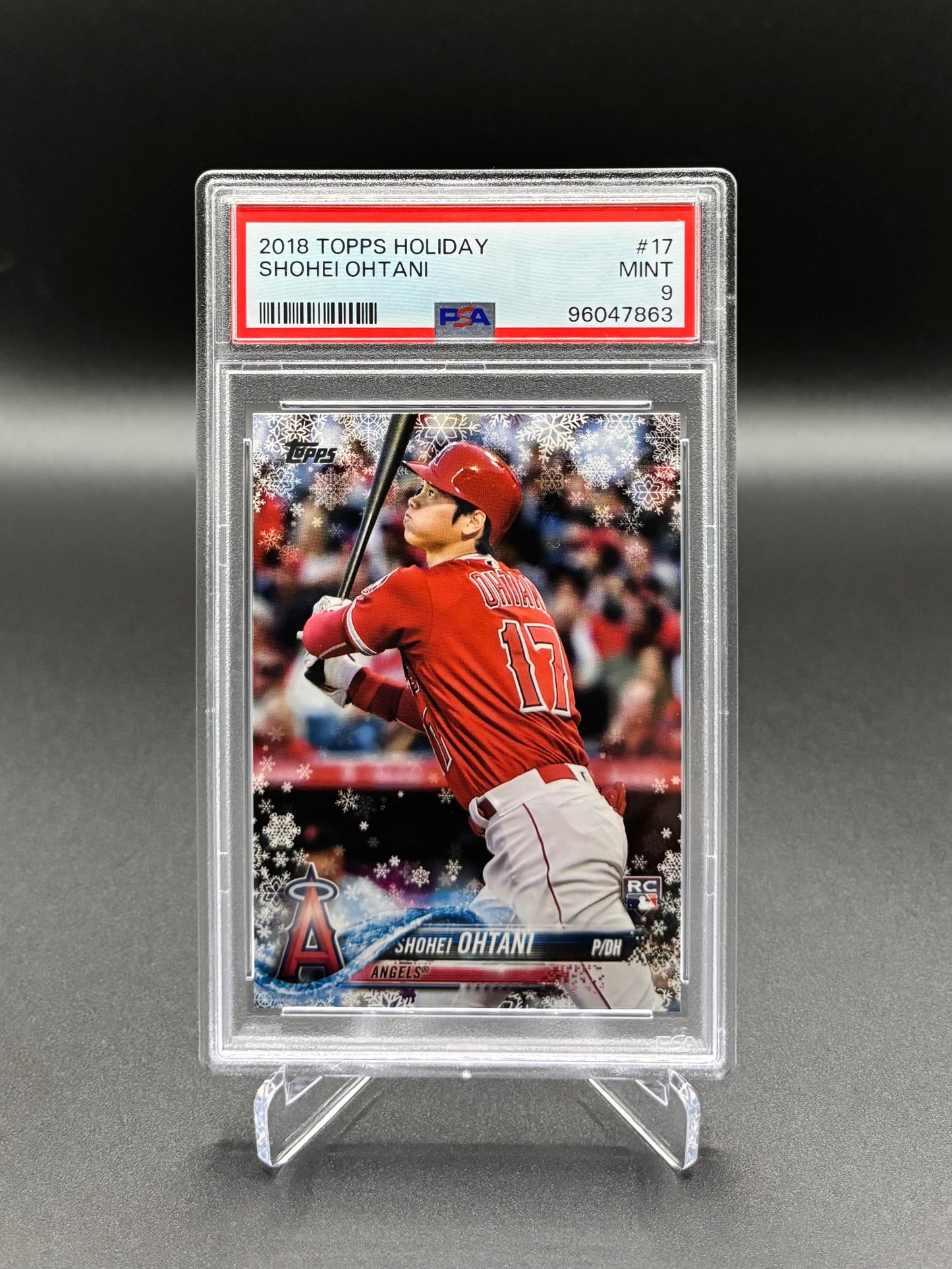 Shohei Ohtani - 2018 Topps Holiday Rookie Card #HMW17 – PSA 9 MINT